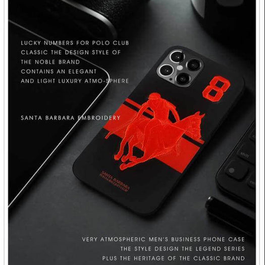 Santa Barbara Garner Series Genuine Leather Black Case For iPhone 13 - planetcartonline