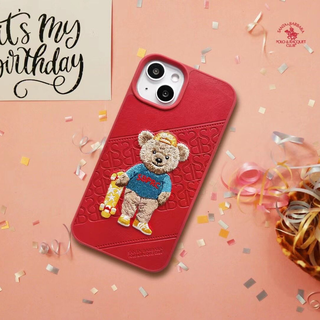 Santa Barbara Crete Series Polo Bear Genuine Leather Case For iPhone 13