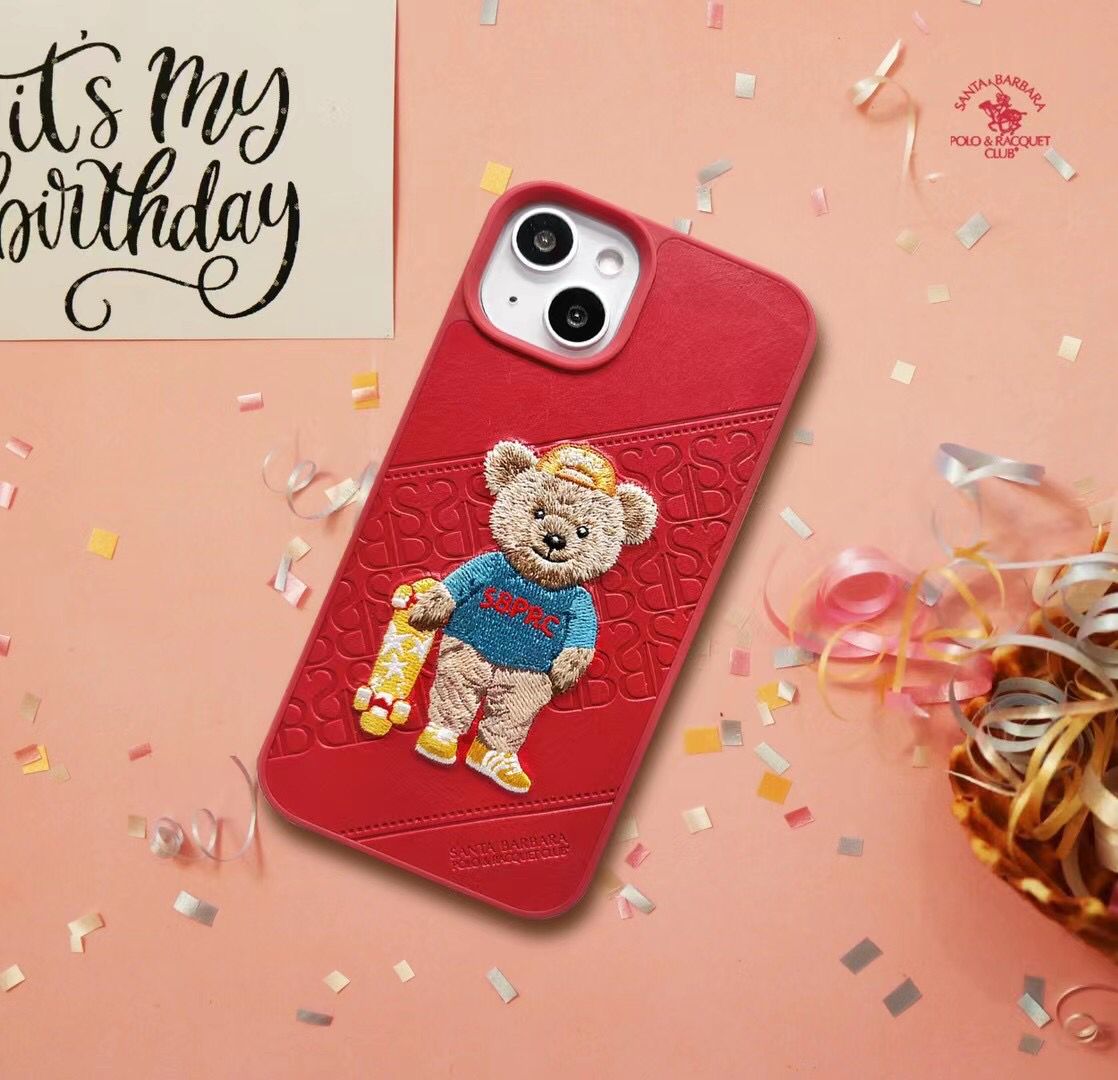 Santa Barbara Crete Series Polo Bear Genuine Leather Case For iPhone 13