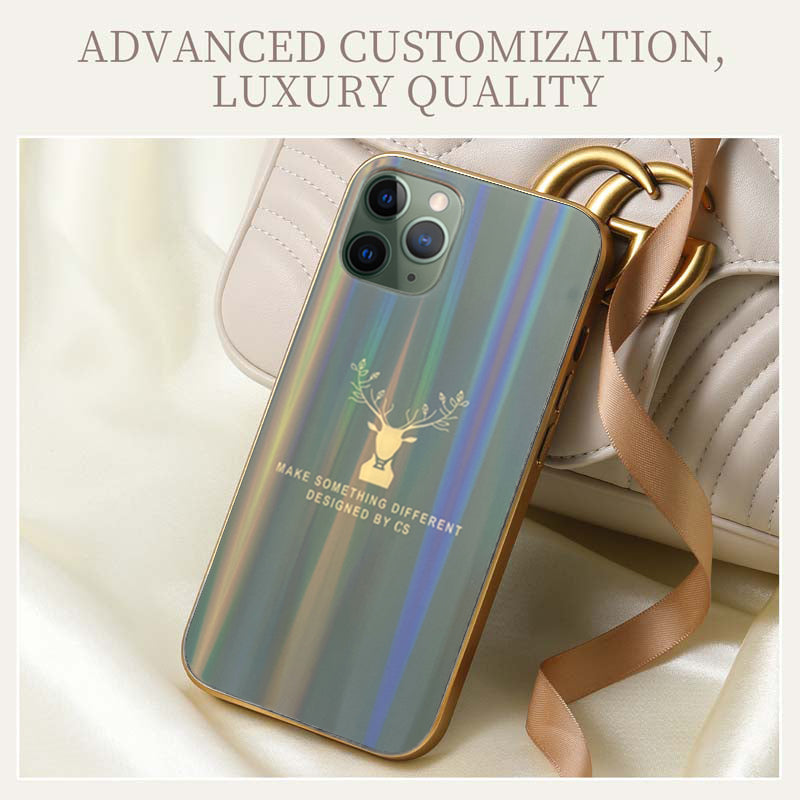 Gradient Deer Glass Back Case For iPhone 11 Pro Max