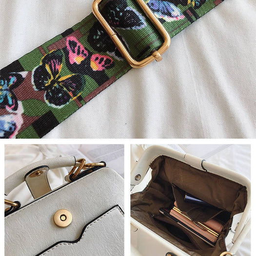 Luxury Vintage Embroidery Elephant Wide Butterfly Strap Women's Handbags