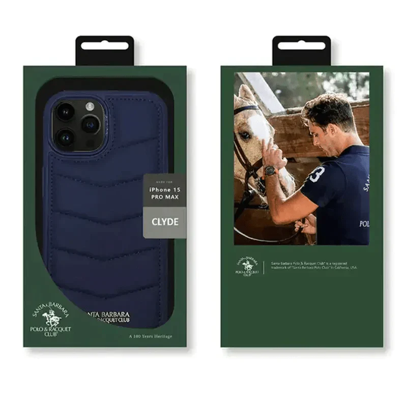 Santa Barbara Classic Clyde Series Genuine Leather Case For iPhone 15 Pro Max