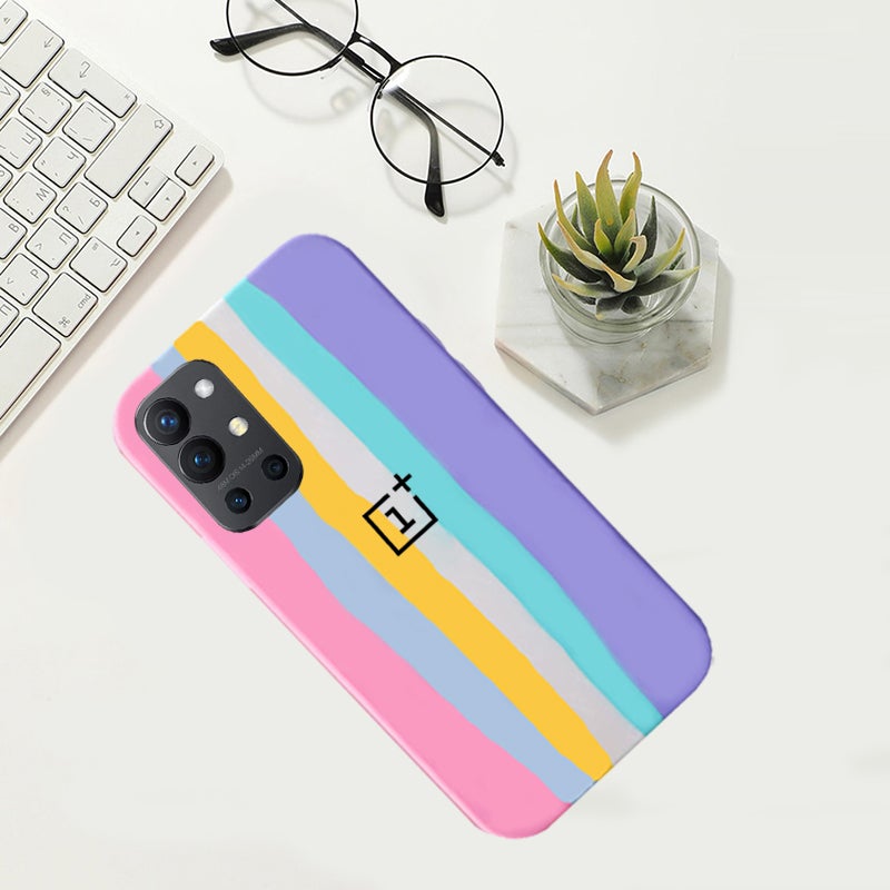 Rainbow Liquid Silicone Soft Case For Oneplus 9R - planetcartonline