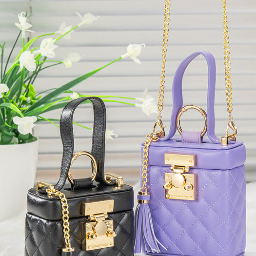 Luxury Leather Bag Metal Long Chain Case for Samsung Galaxy Z Flip 5