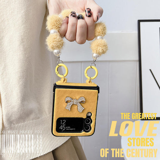 Luxury Cute Bow With Bracelet Fashion Case for Samsung Galaxy Z Flip 4