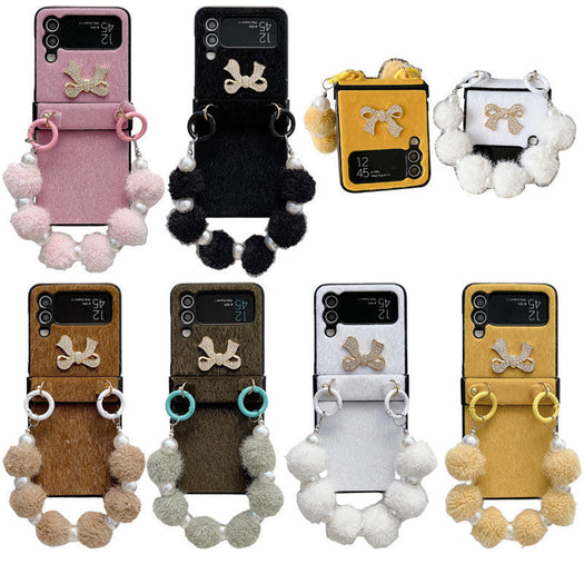 Luxury Cute Bow With Bracelet Fashion Case for Samsung Galaxy Z Flip 3