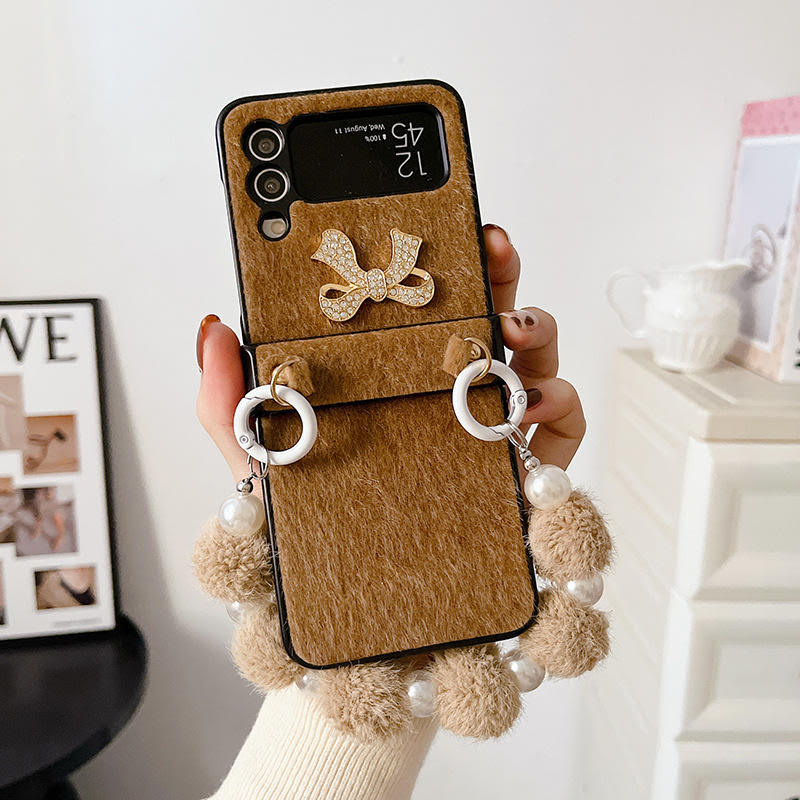 Luxury Cute Bow With Bracelet Fashion Case for Samsung Galaxy Z Flip 4
