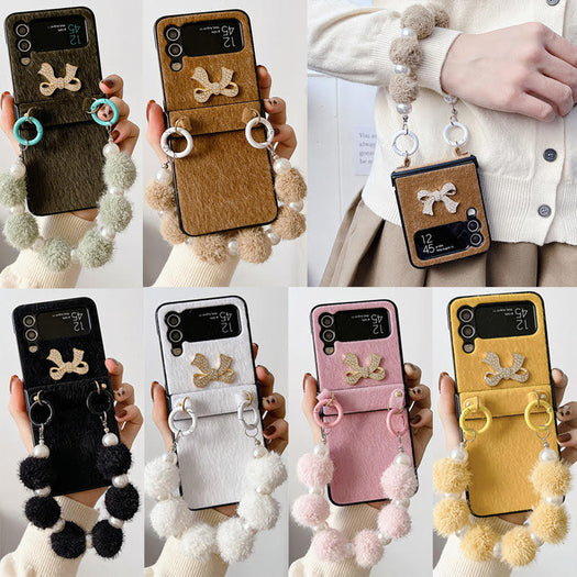 Luxury Cute Bow With Bracelet Fashion Case for Samsung Galaxy Z Flip 4