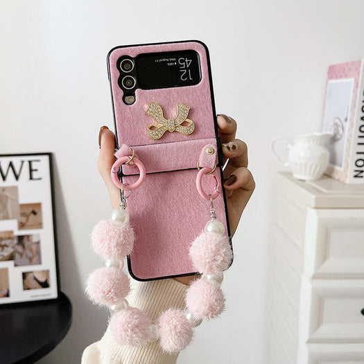 Luxury Cute Bow With Bracelet Fashion Case for Samsung Galaxy Z Flip 3