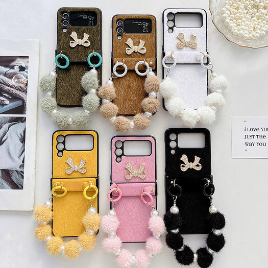 Luxury Cute Bow With Bracelet Fashion Case for Samsung Galaxy Z Flip 4