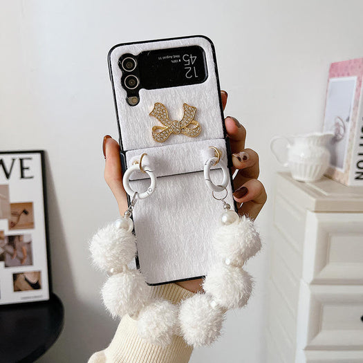 Luxury Cute Bow With Bracelet Fashion Case for Samsung Galaxy Z Flip 3