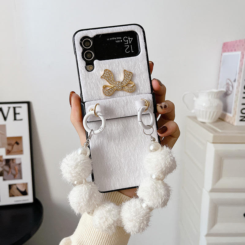 Luxury Cute Bow With Bracelet Fashion Case for Samsung Galaxy Z Flip 3
