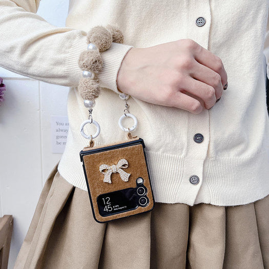 Luxury Cute Bow With Bracelet Fashion Case for Samsung Galaxy Z Flip 4