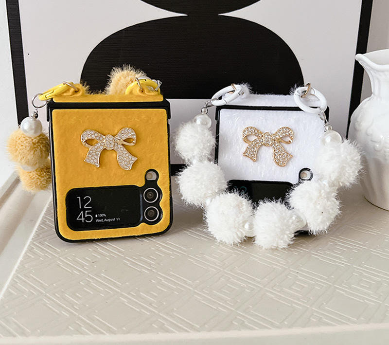 Luxury Cute Bow With Bracelet Fashion Case for Samsung Galaxy Z Flip 4