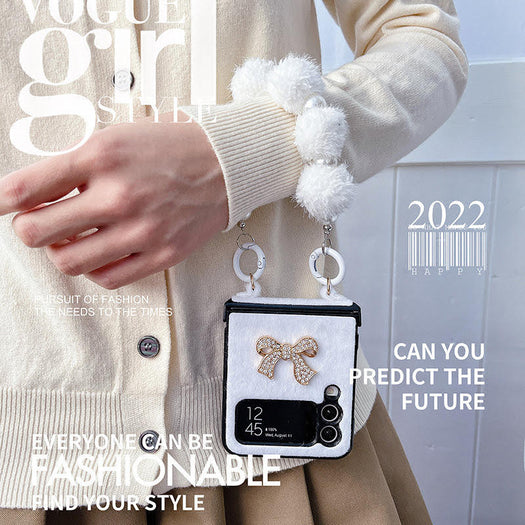 Luxury Cute Bow With Bracelet Fashion Case for Samsung Galaxy Z Flip 3