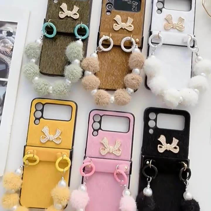 Luxury Cute Bow With Bracelet Fashion Case for Samsung Galaxy Z Flip 3