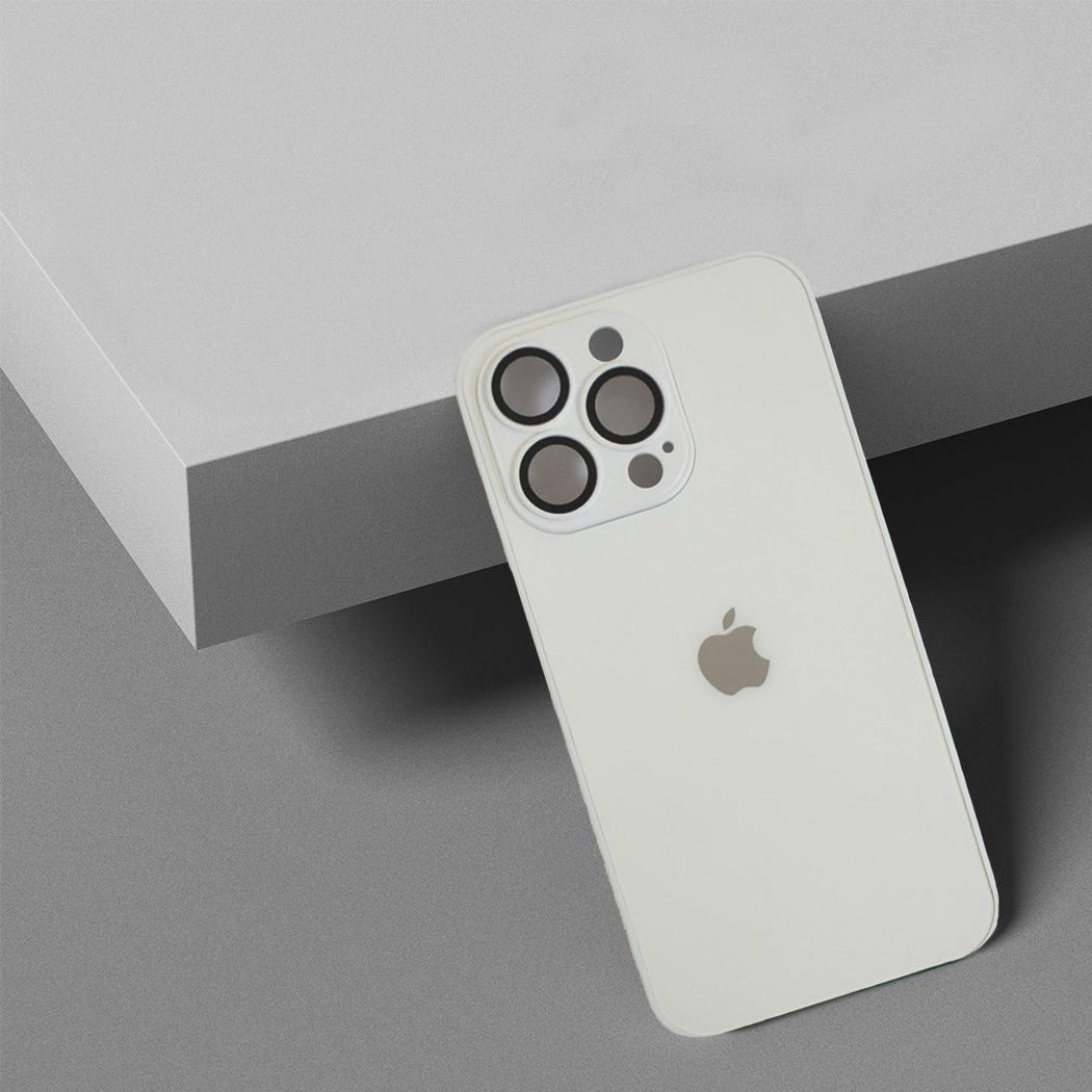 Premium Glass Back Case With Camera Lens Protector For iPhone 13 Series
