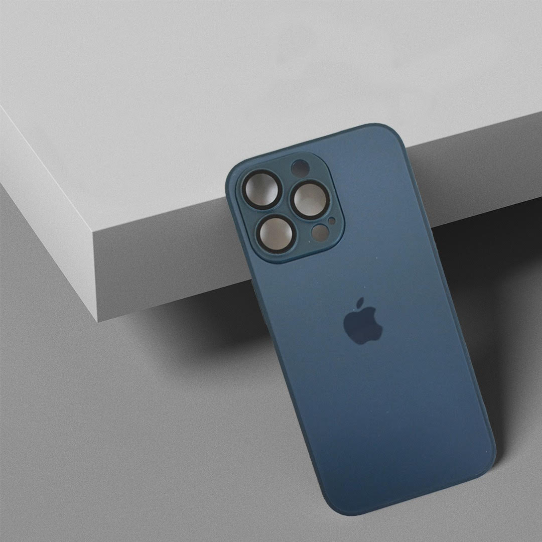 Premium Glass Back Case With Camera Lens Protector For iPhone 14 Plus