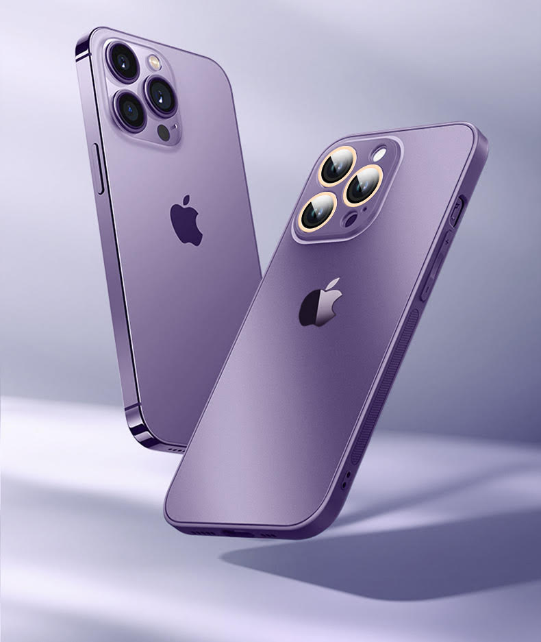 Glossy Ultra Thin Camera Lens Protection Case For iPhone