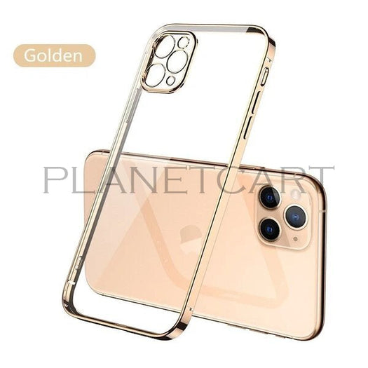 Luxury Square Silicon Clear Case With Camera Protection For iPhone 11 Pro Max