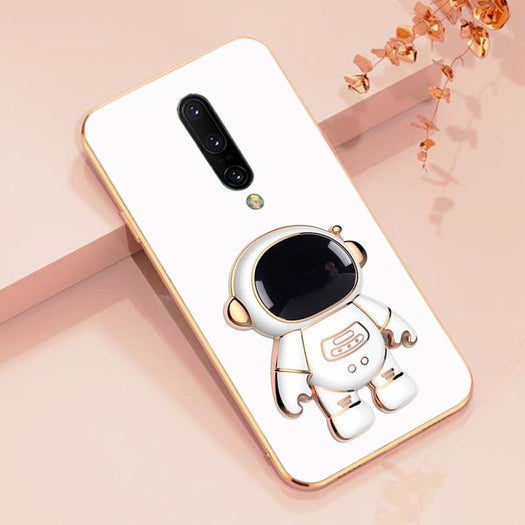 Astronaut Luxurious Gold Edge Back Case For Oneplus 7 Pro