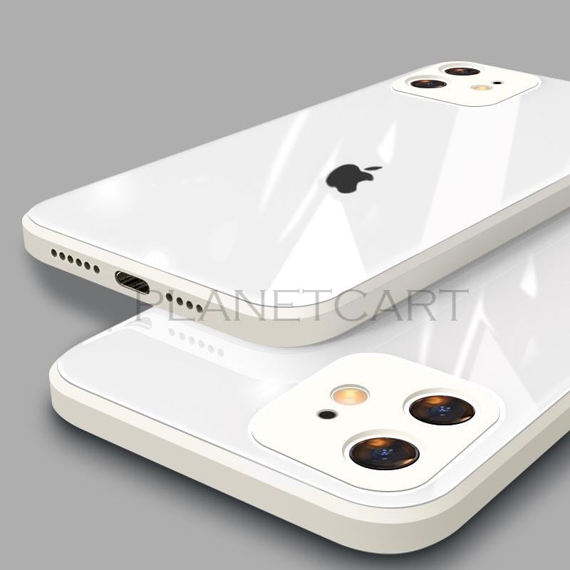 Special Edition Glossy Silicone Soft Edge Back Case with Camera Protection For iPhone 12