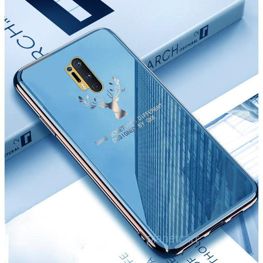 Luxury Electroplated Glass Case With Golden Edges For OnePlus 8 Pro