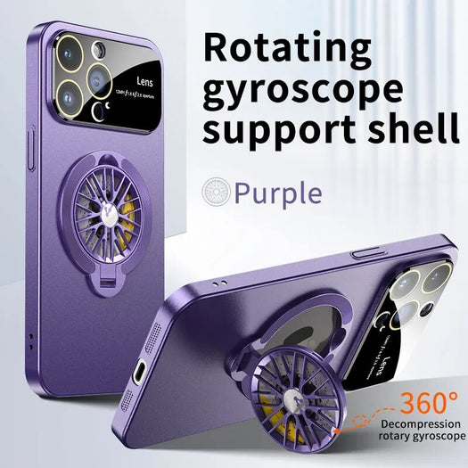 Gyro Rotating Alloy Case For iPhone 15 Series