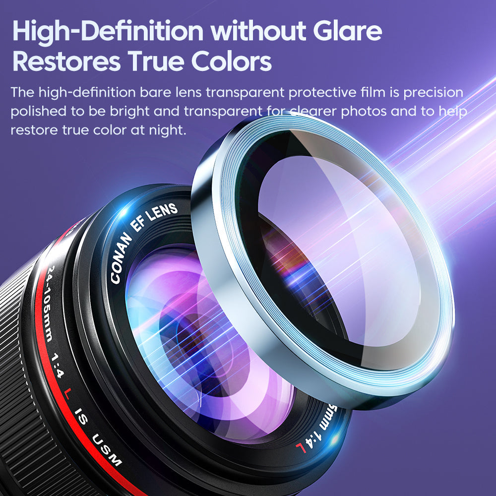 Ring Metal Camera Lens Protector Glass For iPhone 14 Pro Max