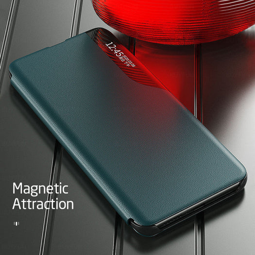 PU Leather Smart View Stand Flip Case For Samsung Galaxy S21 Plus