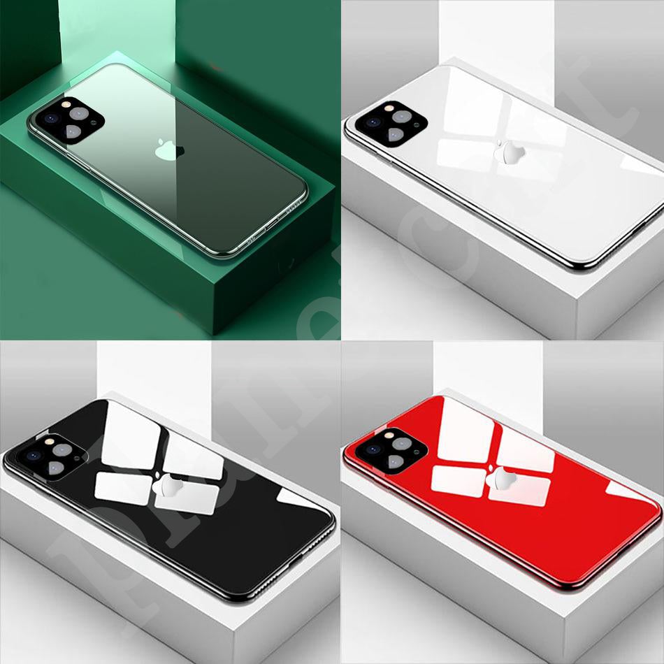 Special Edition Glossy Glass Silicone Soft Edge Case For iPhone 11 Pro