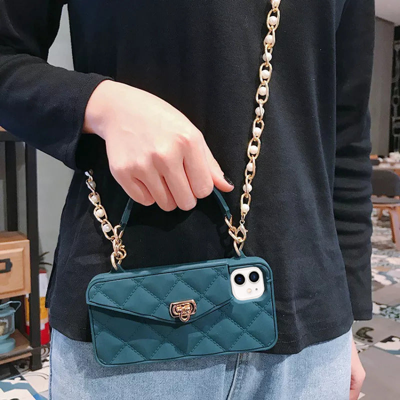 Premium Silicone Crossbody Girlish Handbag Wallet Case for Apple iPhone 11