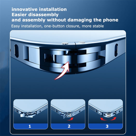 Premium Clear MagSafe Armor Metal Lens Bumper Back Case for iPhone 14 Pro Max