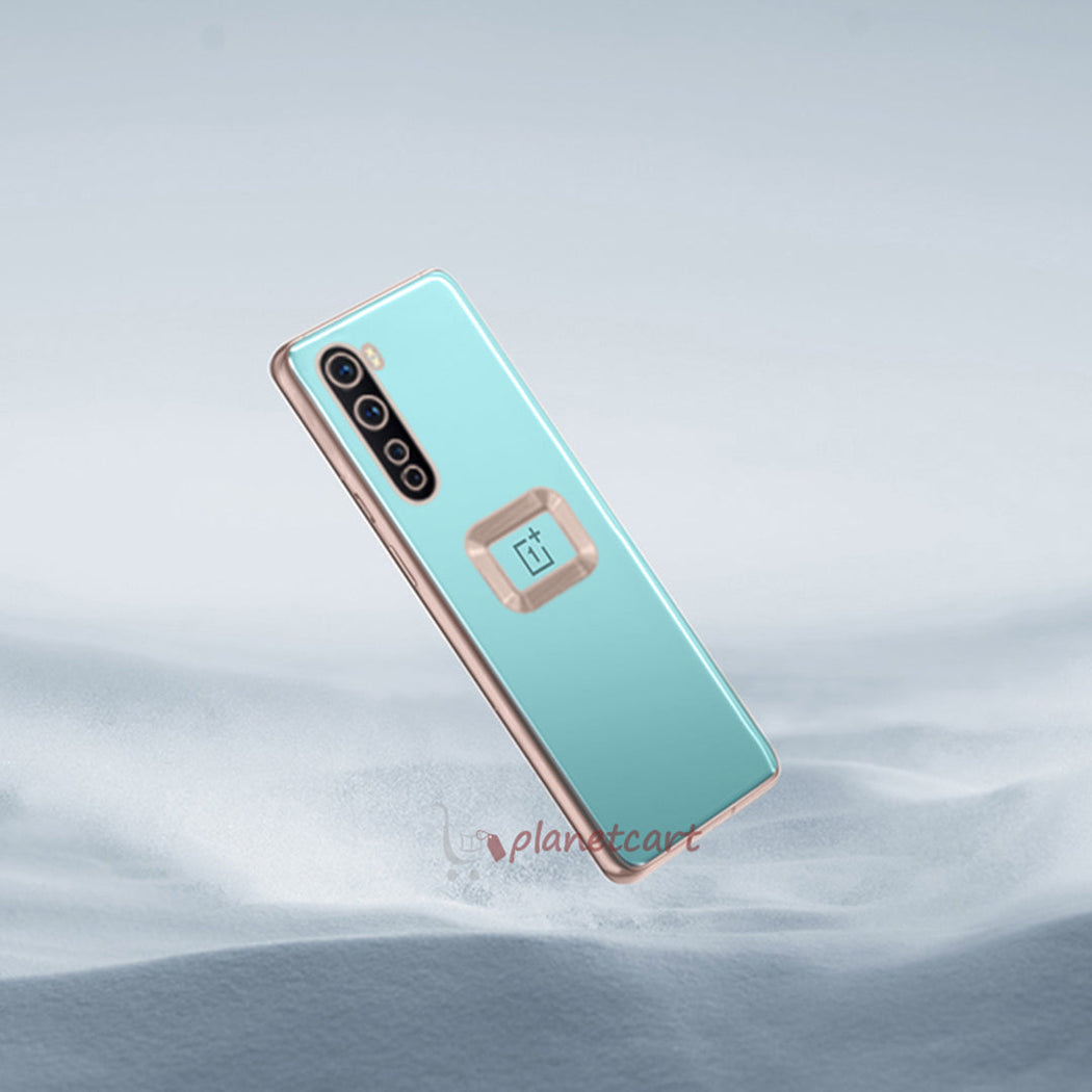 The Premium Electroplated Square Silicon Clear Camera Protection Back Case Cover For OnePlus Nord