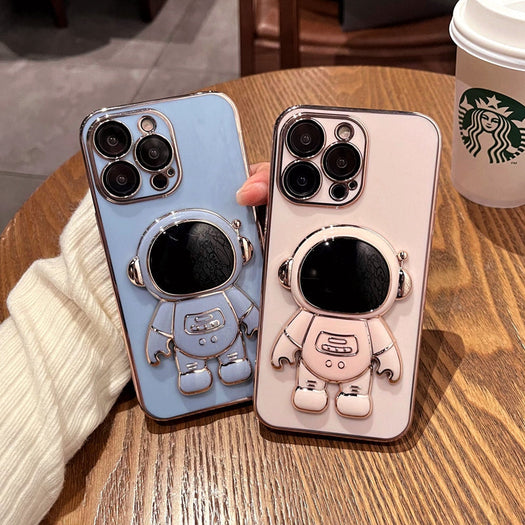 Astronaut Luxurious Gold Edge Back Case For iPhone 14 Pro Max