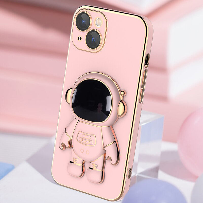 Astronaut Luxurious Gold Edge Back Case For iPhone 14