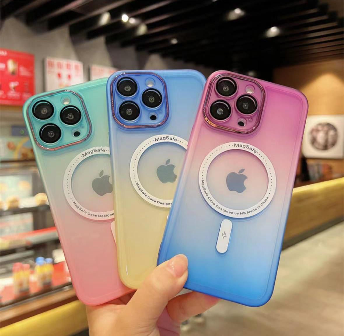 Premium Gradient Silicone Case With Magsafe For iPhone 14 Pro Max
