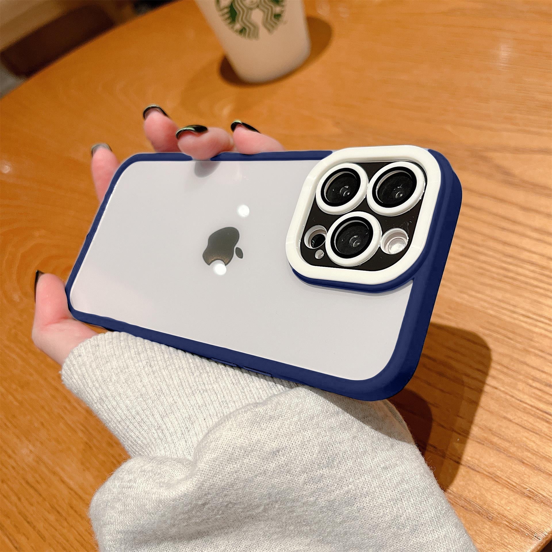 Premium Transparent Silicone Shockproof Camera Lens Protection Armor Bumper Back Case  for iPhone 14 Plus