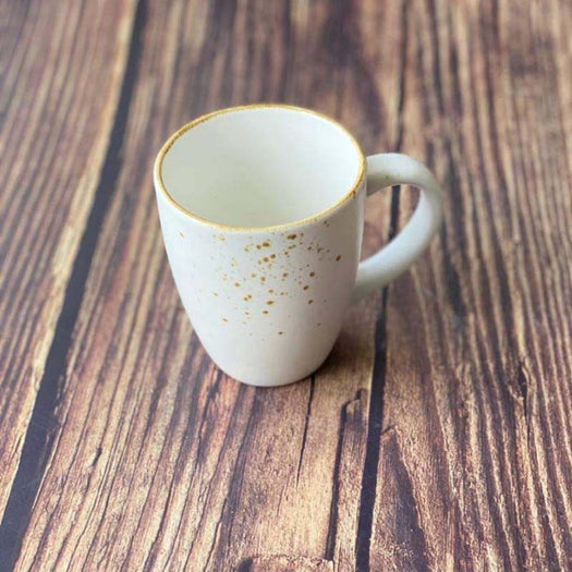 White Vellum Ceramic 300 ML Coffee Mugs