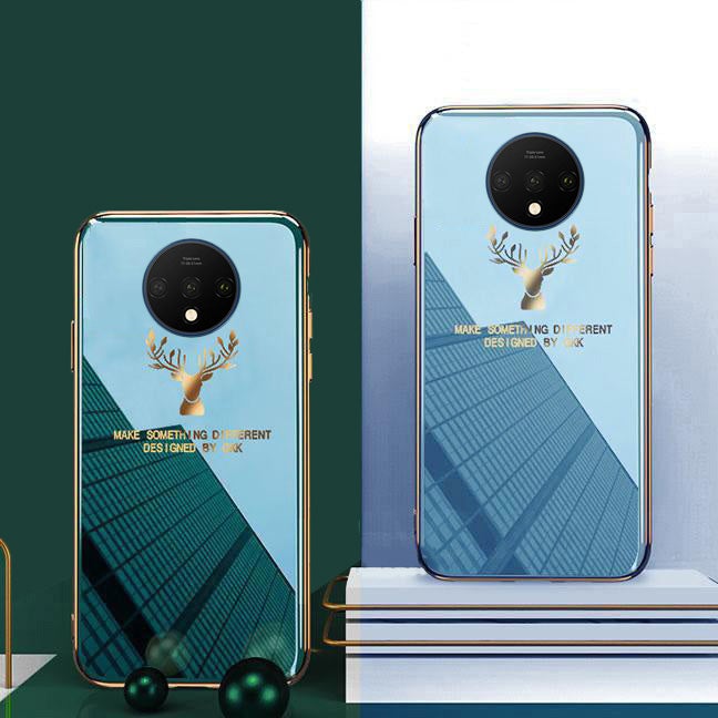 Luxury Electroplated Glass Back Case For OnePlus 7T - planetcartonline