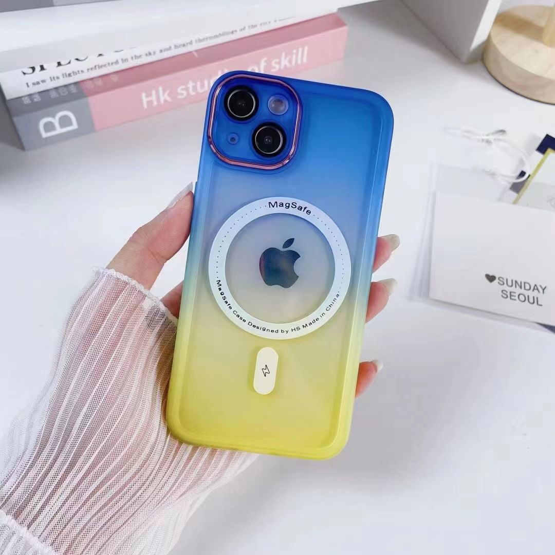 Premium Gradient Silicone Case With Magsafe For iPhone 14 Pro Max