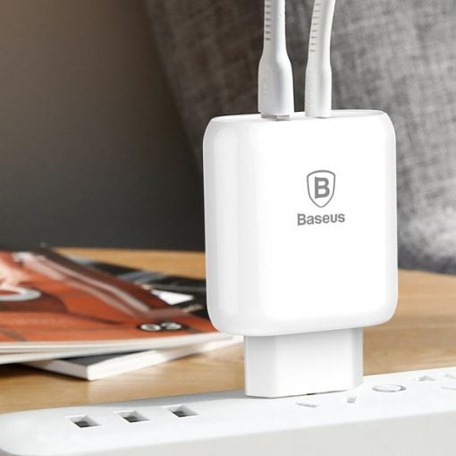 Baseus Bojure Series Type-C PD+U Quick Charge Charging Set 30W with Type-C to Lightning PD Cable Set