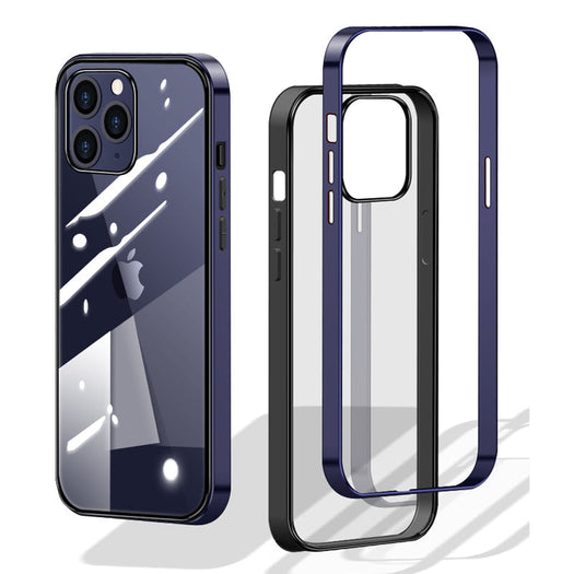 Premium Aerospace Grade Electroplated Edges Transparent Back Case for iPhone 13