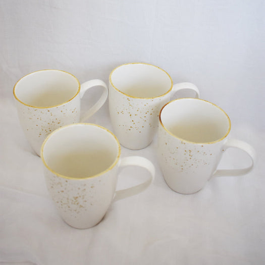 White Vellum Ceramic 300 ML Coffee Mugs