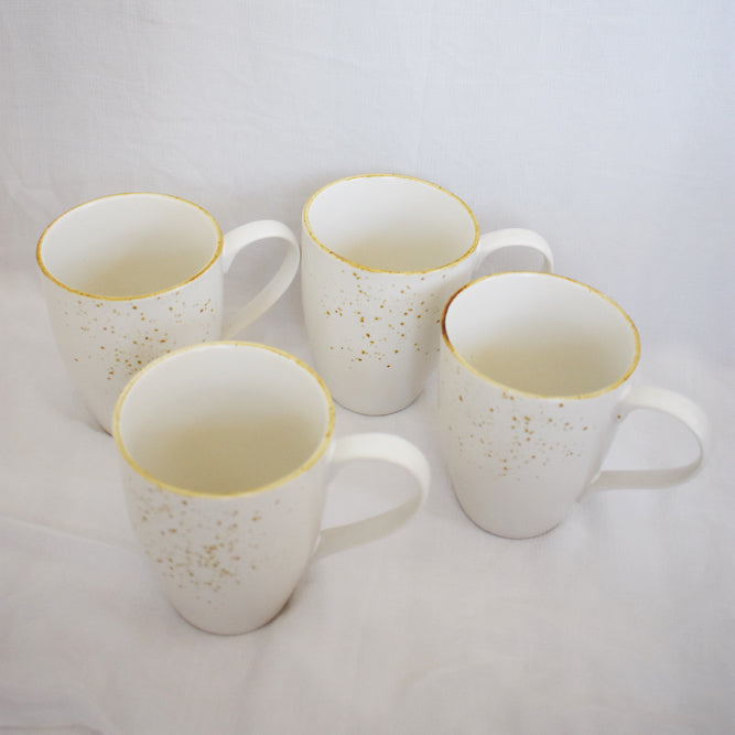 White Vellum Ceramic 300 ML Coffee Mugs