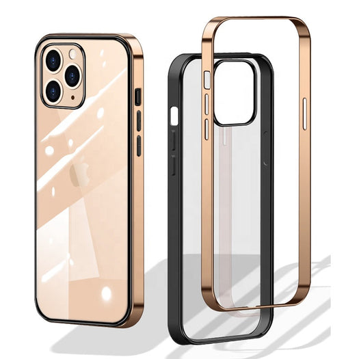 Premium Aerospace Grade Electroplated Edges Transparent Back Case for iPhone 13