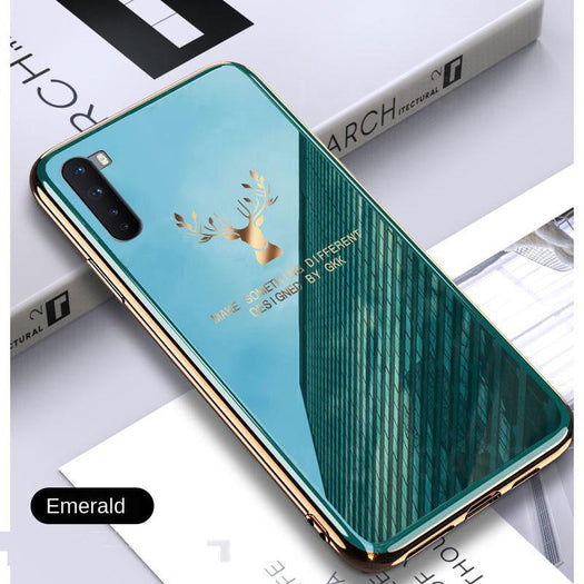 Luxury Electroplated Glass Case With Golden Edges For OnePlus Nord