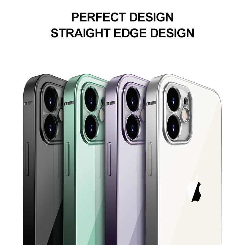 Luxury Square Silicon Clear Case With Camera Protection For iPhone 13 Series - planetcartonline