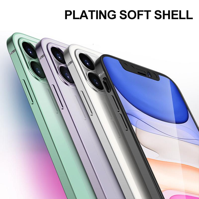 Luxury Square Silicon Clear Case With Camera Protection For iPhone 13 Series - planetcartonline