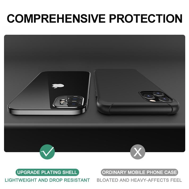 Luxury Square Silicon Clear Case With Camera Protection For iPhone 13 Series - planetcartonline